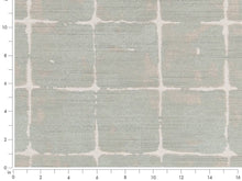 Load image into Gallery viewer, Crypton Water &amp; Stain Resistant Aqua Blue Beige Off White Abstract Upholstery Fabric