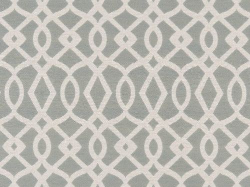 Crypton Water & Stain Resistant Aqua Blue Cream Geometric Trellis Upholstery Fabric
