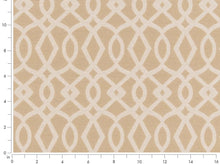 Load image into Gallery viewer, Crypton Water &amp; Stain Resistant Beige Cream Geometric Trellis Upholstery Fabric