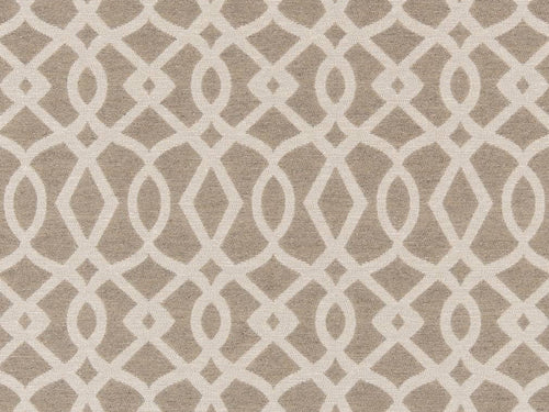 Crypton Water & Stain Resistant Grey Cream Geometric Trellis Upholstery Fabric