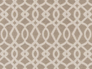 Crypton Water & Stain Resistant Grey Cream Geometric Trellis Upholstery Fabric