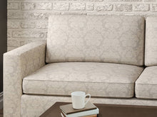 Load image into Gallery viewer, Crypton Water &amp; Stain Resistant Grey Cream Beige Damask Upholstery Fabric