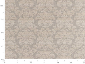 Crypton Water & Stain Resistant Grey Cream Beige Damask Upholstery Fabric