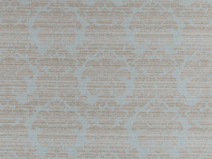 Crypton Water & Stain Resistant Aqua Blue Beige Damask Upholstery Fabric