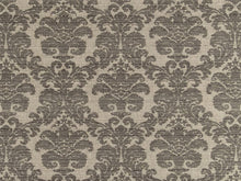 Load image into Gallery viewer, Crypton Water &amp; Stain Resistant Grey Charcoal Damask Upholstery Fabric