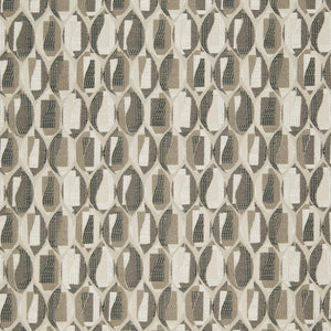D824 Grey Charcoal Taupe Beige Abstract Geometric Upholstery Drapery Fabric