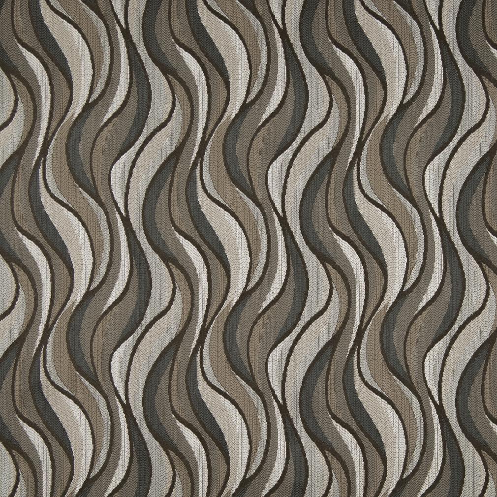 D829 Grey Charcoal Taupe Beige Brown Abstract Geometric Upholstery Drapery Fabric