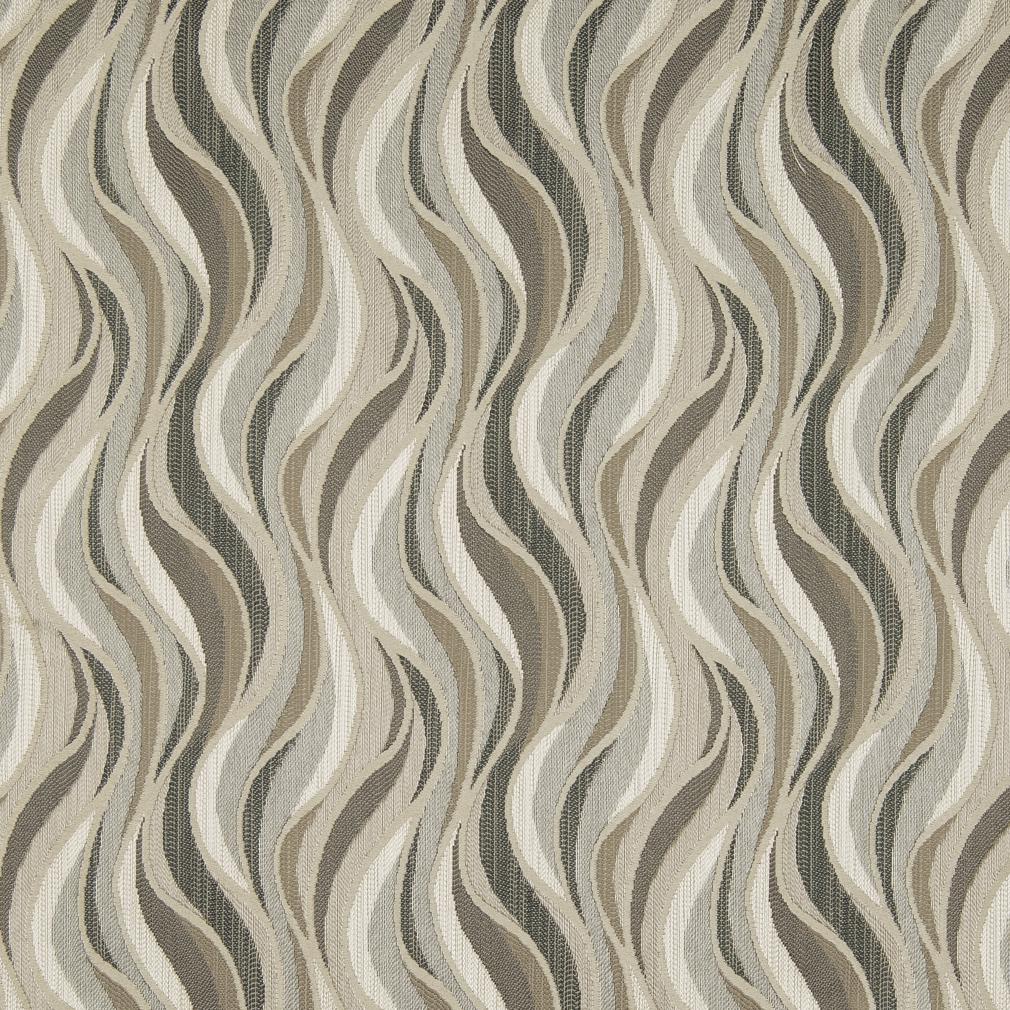 D832 Grey Charcoal Taupe Beige Abstract Geometric Upholstery Drapery Fabric