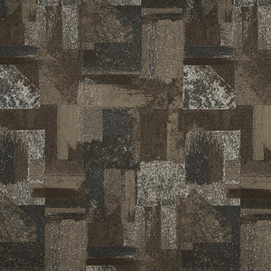 D838 Grey Charcoal Taupe Beige Brown Abstract Geometric Upholstery Drapery Fabric