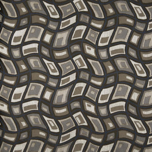 D864 Navy Blue Taupe Beige Abstract Geometric Upholstery Drapery Fabric
