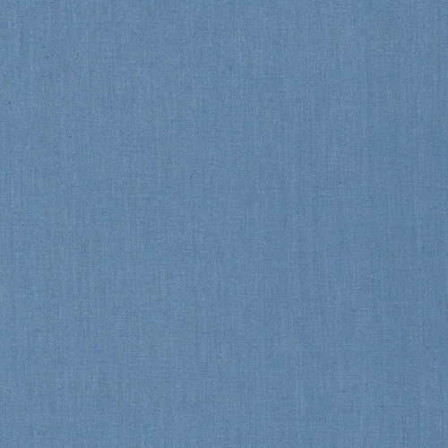SCHUMACHER LANGE GLAZED LINEN FABRIC / DELFT