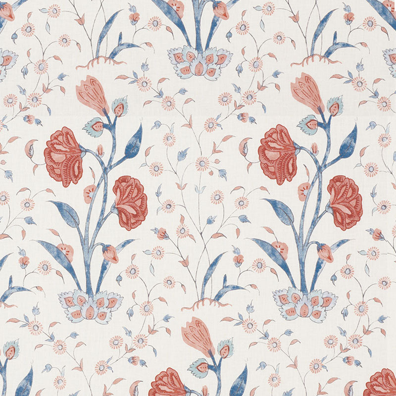 SCHUMACHER KHILANA FLORAL FABRIC / DELFT & ROSE
