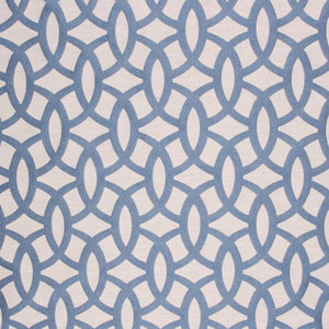 Geometric Trellis Upholstery Drapery Fabric Blue / Denim