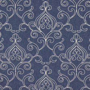 4 Colors Embroidered Drapery Fabric Beige Gray Blue Ivory Cream / RMIL13