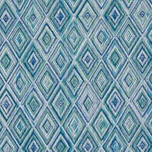Load image into Gallery viewer, SCHUMACHER DIAMOND STRIE FABRIC / PEACOCK