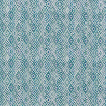 Load image into Gallery viewer, SCHUMACHER DIAMOND STRIE FABRIC / PEACOCK