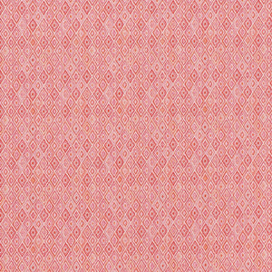 SCHUMACHER DIAMOND STRIE FABRIC / PINK & ORANGE