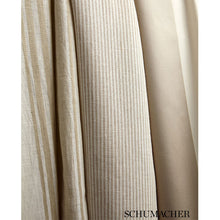 Load image into Gallery viewer, SCHUMACHER SUMMERVILLE LINEN STRIPE FABRIC / DUNE