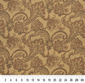 Essentials Outdoor Upholstery Drapery Damask Fabric / Brown