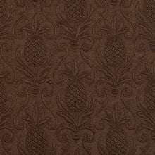 Load image into Gallery viewer, Essentials Upholstery Damask Fabric Brown / Cocoa Pineapple