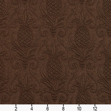 Load image into Gallery viewer, Essentials Upholstery Damask Fabric Brown / Cocoa Pineapple