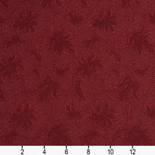 Load image into Gallery viewer, Essentials Upholstery Damask Fabric Dark Red / Ruby Trellis
