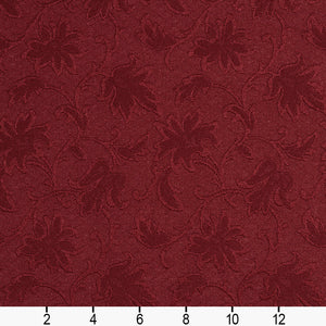 Essentials Upholstery Damask Fabric Dark Red / Ruby Trellis