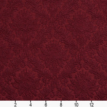 Load image into Gallery viewer, Essentials Upholstery Damask Fabric Burgundy / Wine Cameo