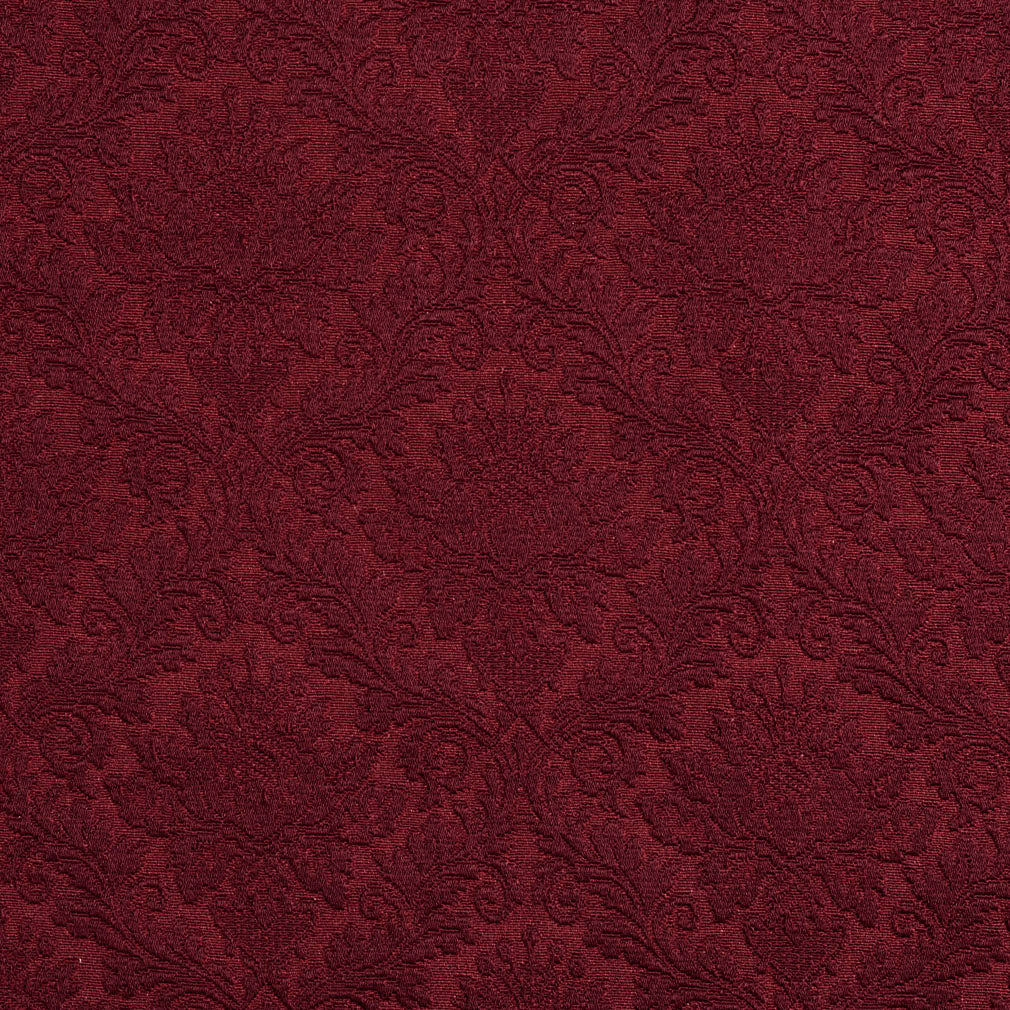 Essentials Upholstery Damask Fabric Burgundy / Wine Cameo