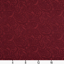Load image into Gallery viewer, Essentials Upholstery Damask Fabric Burgundy / Wine Paisley