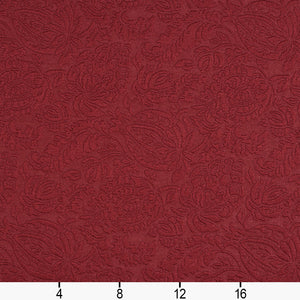 Essentials Upholstery Damask Fabric Dark Red / Ruby Garden