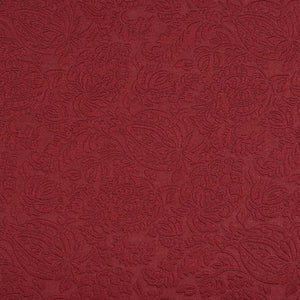 Essentials Upholstery Damask Fabric Dark Red / Ruby Garden