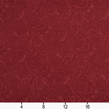 Load image into Gallery viewer, Essentials Upholstery Damask Fabric Dark Red / Ruby Paisley