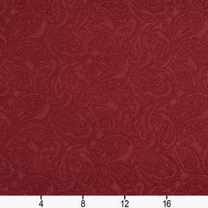Essentials Upholstery Damask Fabric Dark Red / Ruby Paisley