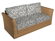 Load image into Gallery viewer, Essentials Outdoor Upholstery Drapery Damask Fabric / Gray Navy