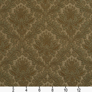 Essentials Upholstery Damask Fabric Green / Sage Cameo