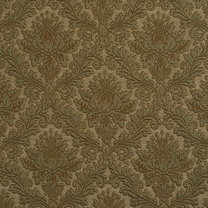 Essentials Upholstery Damask Fabric Green / Sage Cameo