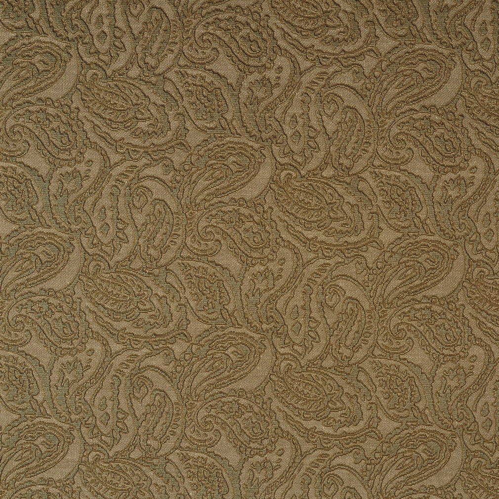 Essentials Upholstery Damask Fabric Green / Sage Paisley