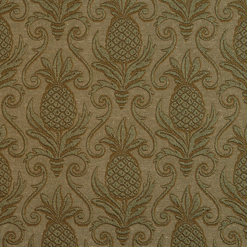 Essentials Upholstery Damask Fabric Green / Sage Pineapple