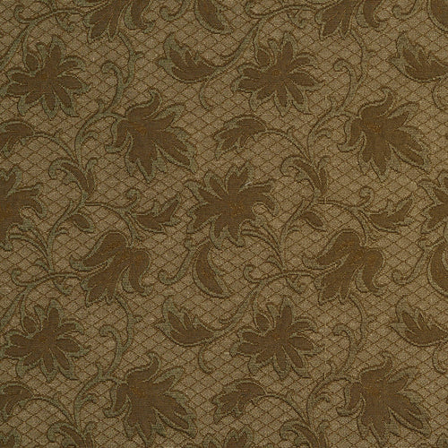 Essentials Upholstery Damask Fabric Green / Sage Trellis