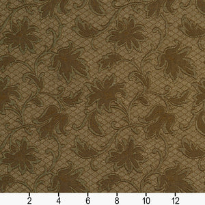 Essentials Upholstery Damask Fabric Green / Sage Trellis