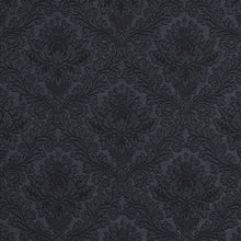 Load image into Gallery viewer, Essentials Upholstery Damask Fabric Navy / Delft Cameo