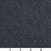 Load image into Gallery viewer, Essentials Upholstery Damask Fabric Navy / Delft Paisley