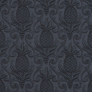 Essentials Upholstery Damask Fabric Navy / Delft Pineapple