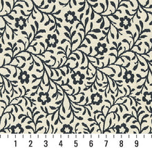 Load image into Gallery viewer, Essentials Floral Drapery Upholstery Fabric Dark Blue Ivory / Navy Trellis