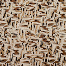 Load image into Gallery viewer, Essentials Dark Brown Sienna Beige Cream Abstract Upholstery Fabric / Gold Tally