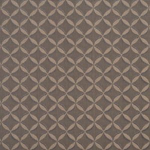 Essentials Heavy Duty Dark Gray Geometric Medallion Upholstery Fabric / Taupe