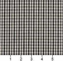 Load image into Gallery viewer, Essentials Black White Plaid Upholstery Fabric / Onyx Check