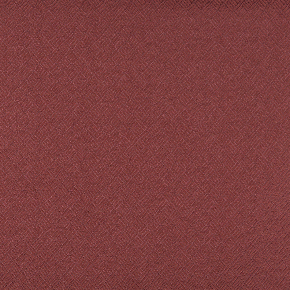 Essentials Heavy Duty Mid Century Modern Scotchgard Upholstery Fabric Dark Red Abstract / Maroon