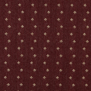 Essentials Dark Red Beige Upholstery Fabric / Burgundy Posey